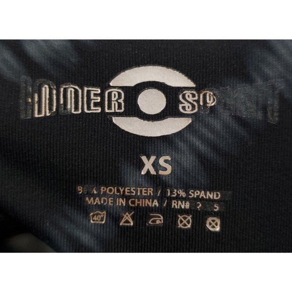 Inner Spirit‎ Women's Black Stripped Leggings Size XS - Picture 3 of 4